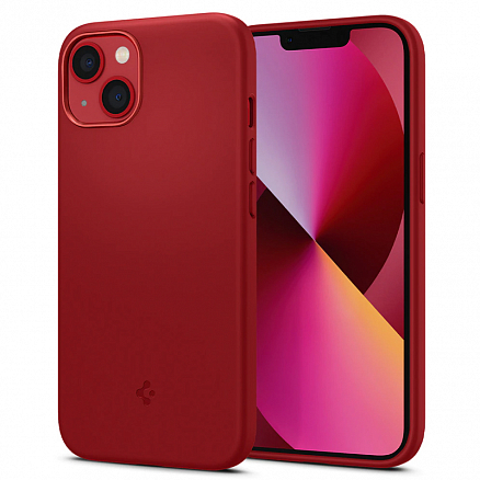 Чехол для iPhone 13 силиконовый Spigen Silicone Fit красный