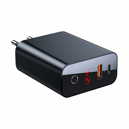 Зарядное устройство сетевое с USB и Type-C 45W 5А Baseus Speed PPS (быстрая зарядка PD 3.0, QC 3.0) черное