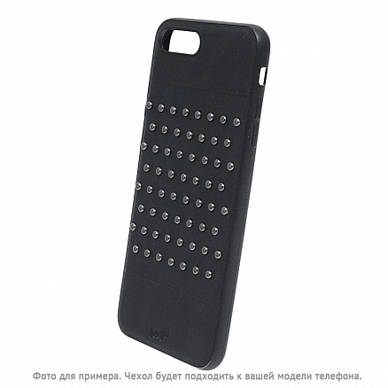 Чехол для iPhone 7 Plus, 8 Plus гибридный с кожей Beeyo Brads Type 2 черный