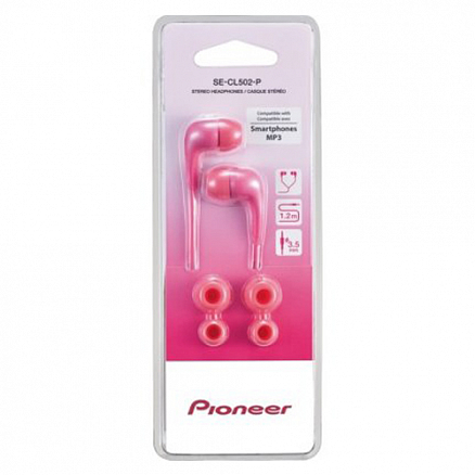 Наушники Pioneer SE-CL502 вакуумные розовые