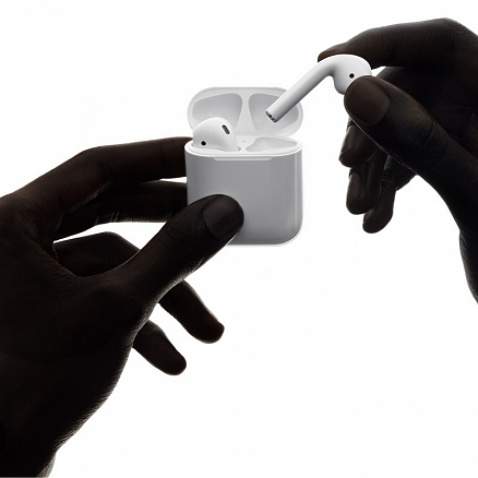 Наушники беспроводные Bluetooth Apple AirPods вкладыши с микрофоном MMEF2ZE-A