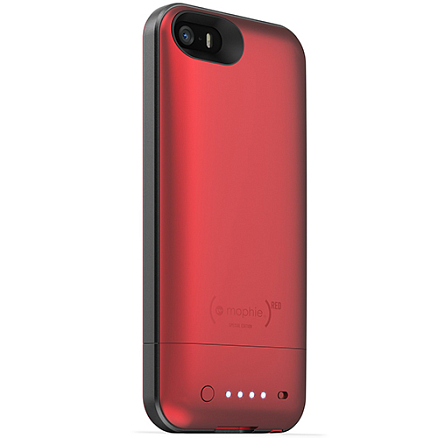 Чехол-аккумулятор для iPhone 5, 5S, SE Mophie Juice Pack Air 1700mAh красно-черный