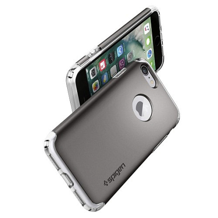 Чехол для iPhone 7, 8 гибридный для полной защиты Spigen SGP Hybrid Armor серый
