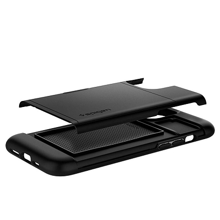 Чехол для iPhone 12 Pro Max гибридный со слотом для карты Spigen Slim Armor CS черный
