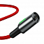 Кабель USB - Type-C для зарядки 1 м 3А магнитный плетеный Baseus Zinc красный