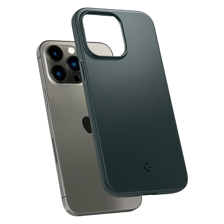 Чехол для iPhone 14 Pro пластиковый Spigen Thin Fit зеленый