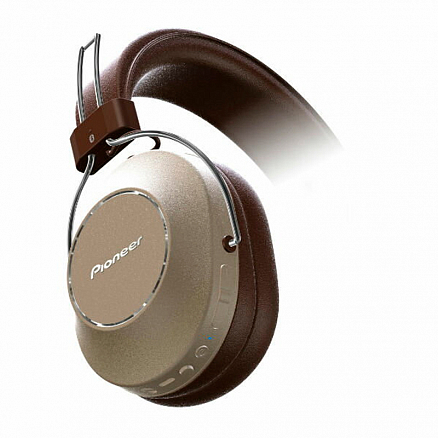Наушники беспроводные Bluetooth Pioneer SE-MS9BN полноразмерные с микрофоном и шумоподавлением коричневые