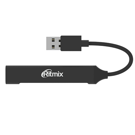 Переходник Type-C - USB 3.0, 3 х USB 2.0 Ritmix CR-4400 серый