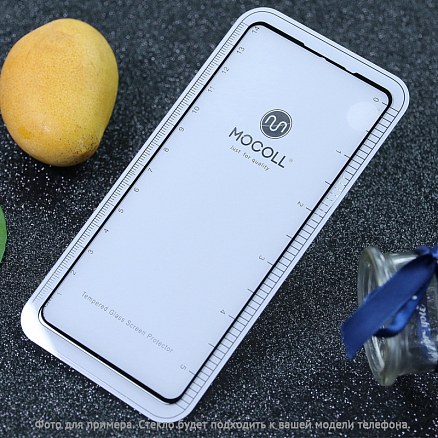 Защитное стекло для iPhone 13 mini на весь экран противоударное Mocoll Rhinoceros 2.5D матовое черное