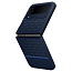 Чехол для Samsung Galaxy Z Flip 4 гибридный противоударный Spigen Caseology Parallax синий