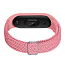 Сменный браслет для Xiaomi Mi Smart Band 3, 4, 5, 6 текстильный Hurtel Fabric розовый