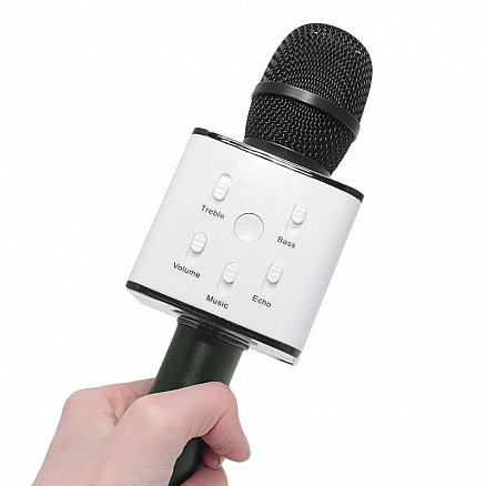 Микрофон беспроводной для караоке с динамиком и USB для флешки Forever BS-101 темно-зеленый