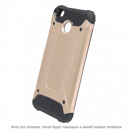 Чехол для Xiaomi Redmi 4A гибридный для полной защиты Youleyuan Armor золотистый