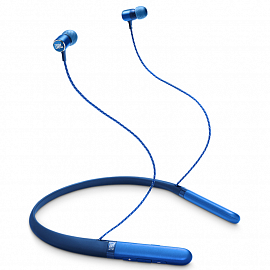 Наушники беспроводные Bluetooth JBL Live 200BT вакуумные с микрофоном и пультом синие