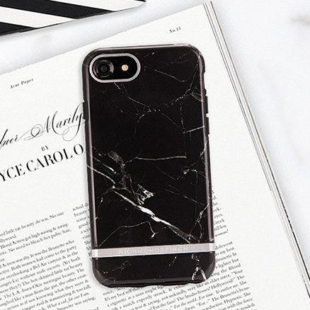 Чехол для iPhone X, XS премиум-класса Richmond & Finch Marble Glossy черный