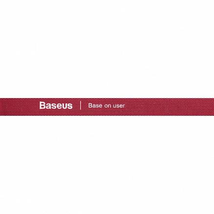 Органайзер кабеля стяжка на липучке Baseus рулон 3 метра красный