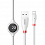 Кабель USB - Lightning для зарядки iPhone 1,2 м 2А с дисплеем Baseus Big Eye Digital белый