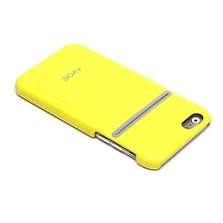 Чехол для iPhone 6 Plus, 6S Plus кожаный на заднюю крышку Zenus Avoc Dolomites желтый