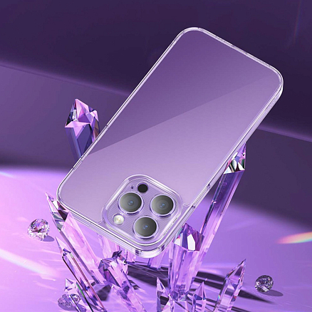 Чехол для iPhone 14 Pro силиконовый Baseus Corning прозрачный + защитное стекло