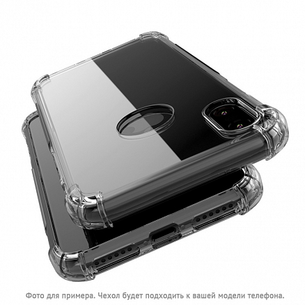 Чехол для Huawei Y5 Lite гелевый с усиленными углами Angle Line прозрачный 