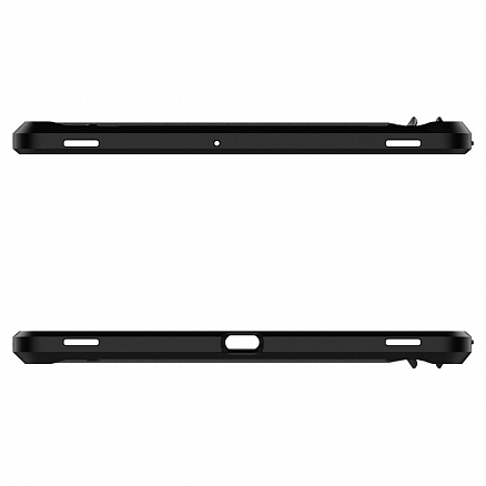 Чехол для Samsung Galaxy Tab S7 Plus 12.4 T970, T976, S8 Plus 12.4 гибридный для экстремальной защиты Spigen Tough Armor Tech черный