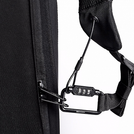Рюкзак-сумка XD Design Bobby Bizz с отделением для ноутбука до 15,6 дюйма и USB портом антивор черный