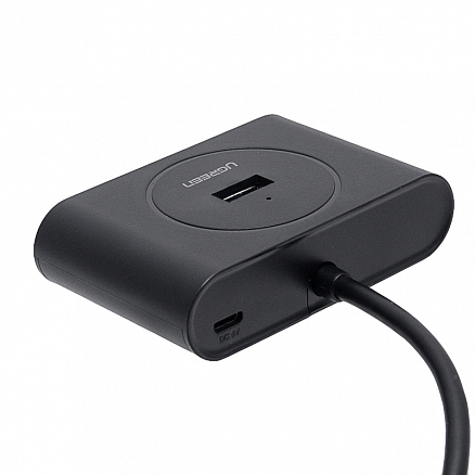 USB 3.0 HUB (разветвитель) на 4 порта Ugreen CR113 с питанием MicroUSB черный