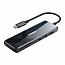 Переходник Type-C - HDMI 4K 60Hz, 3 х USB 3.0, Type-C PD 100W с картридером SD и MicroSD Ugreen CM314 серый