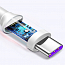 Кабель Type-C - USB 2.0 для зарядки 2 м 5А Baseus Double-Ring (быстрая зарядка Huawei) белый