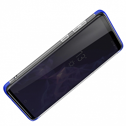 Чехол для Samsung Galaxy S9 гелевый с усиленными краями Baseus Armor прозрачно-синий