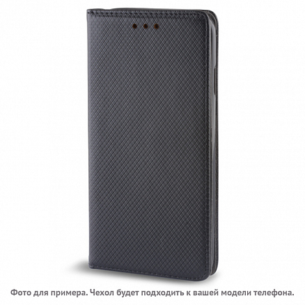 Чехол для Huawei Y6 Prime (2018), Honor 7A Pro, 7C AUM-L41 кожаный - книжка GreenGo Smart Magnet черный
