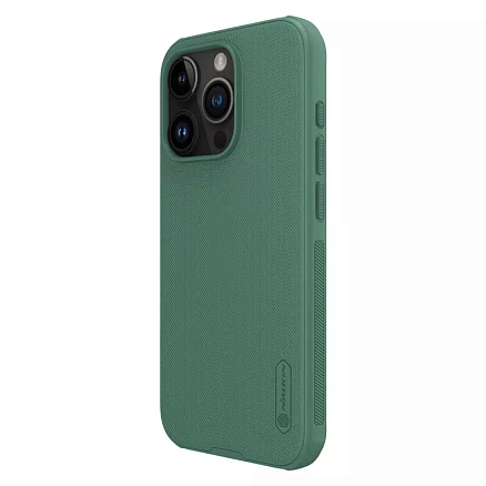 Чехол для iPhone 15 Pro гибридный Nillkin Super Frosted Shield Pro MagSafe зеленый