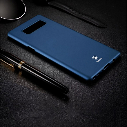 Чехол для Samsung Galaxy Note 8 ультратонкий пластиковый Baseus Thin синий