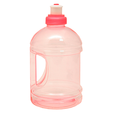 Бутылка для воды с дозатором 650 мл розовая