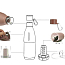 Бутылка для воды с заварником Remax Funcy 490 мл коричневая