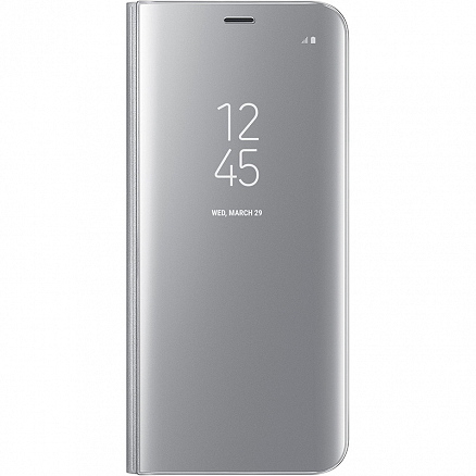 Чехол для Samsung Galaxy S8 G950F книжка оригинальный Clear View Standing Cover EF-ZG950CSEG серебристый