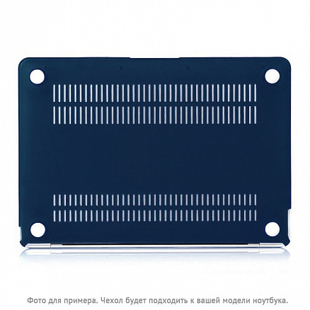 Чехол для Apple MacBook Air 13 (2018-2019) A1932, (2020) А2179 пластиковый матовый DDC Matte Shell темно-синий