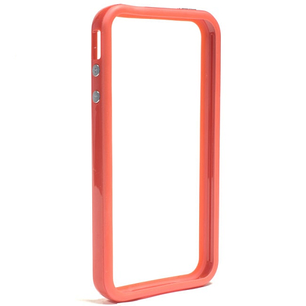 Чехол для iPhone 4, 4S Бампер силиконовый красный