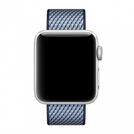 Ремешок-браслет для Apple Watch 42 и 44 мм текстильный Nova Nylon N2 синий