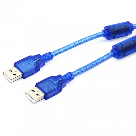 Кабель USB 2.0 - USB 2.0 (папа - папа) длина 10 м c ферритами