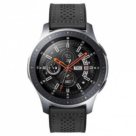 Ремешок-браслет для Samsung Galaxy Watch 46 мм, Watch 3 45 мм, Gear S3 кожаный Spigen Retro Fit черный