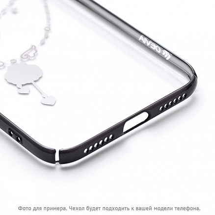 Чехол для iPhone X, XS пластиковый Devia Shell прозрачно-черный