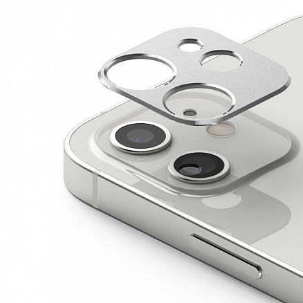 Защитная крышка на камеру iPhone 12 Ringke Camera Styling серебристая