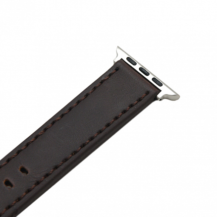 Ремешок-браслет для Apple Watch 42 и 44 мм кожаный ISA коричневый