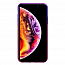 Чехол для iPhone XS Max гелевый Baseus Glow черно-фиолетовый 