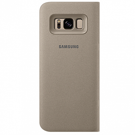 Чехол для Samsung Galaxy S8 G950F книжка оригинальный Led View Cover EF-NG950PFEGRU золотистый
