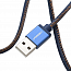 Кабель USB - Lightning для зарядки iPhone 1,5 м 2.4А MFi джинсовый Ugreen US247 синий