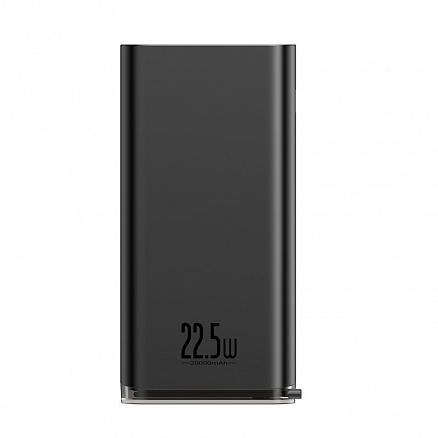 Внешний аккумулятор Baseus Starlight 20000мАч (2хUSB, Type-C, ток 5А, быстрая зарядка PD, QC 3.0, 22.5Вт) черный