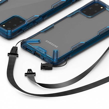Чехол для Samsung Galaxy S20+ гибридный Ringke Fusion X синий