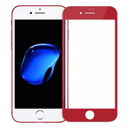Защитное стекло для iPhone 7 Plus, 8 Plus на весь экран противоударное Nillkin 3D AP+ PRO красное